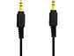Cable Auxiliar 3 metros Jack 3.5 Plug Negro - Miniatura 1