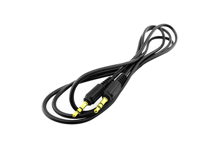 Cable Auxiliar 3 metros Jack 3.5 Plug Negro 2