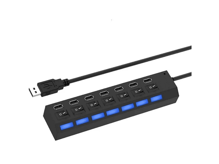 Hub USB 2.0 7 Puertos Luz Indicador Tecnolab 1