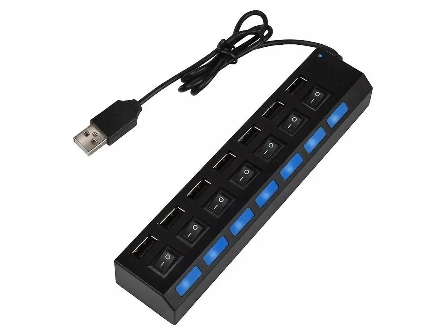 Hub USB 2.0 7 Puertos Luz Indicador Tecnolab 3