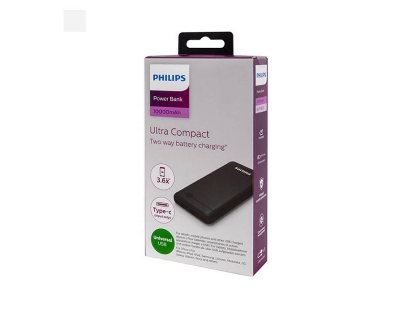 Bateria Portatil Powerbank 10.000 Philips DLP1710CB 2