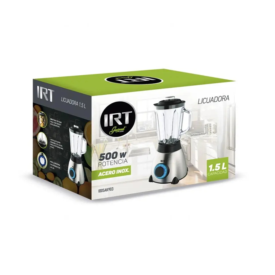 Licuadora IRT 500W Vidrio 1.5 Lt I005AK903 2