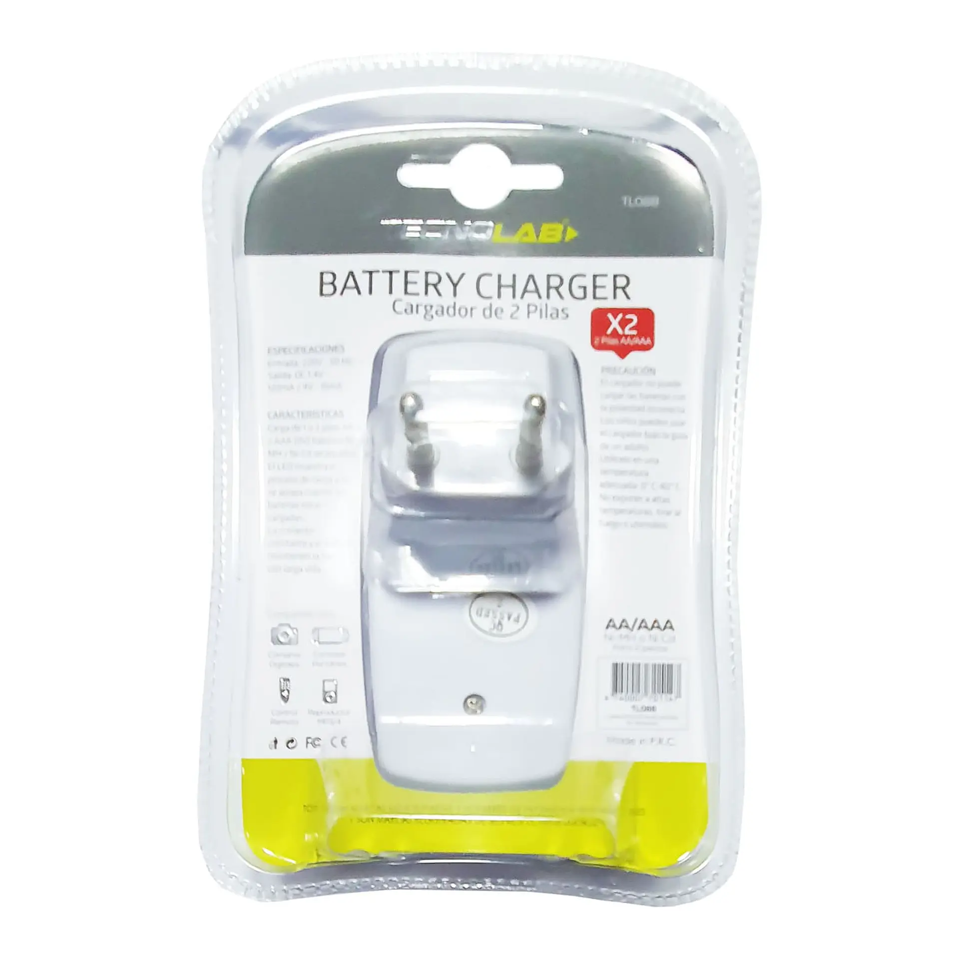 Cargador Pilas AA AAA 9v Tecnolab 2