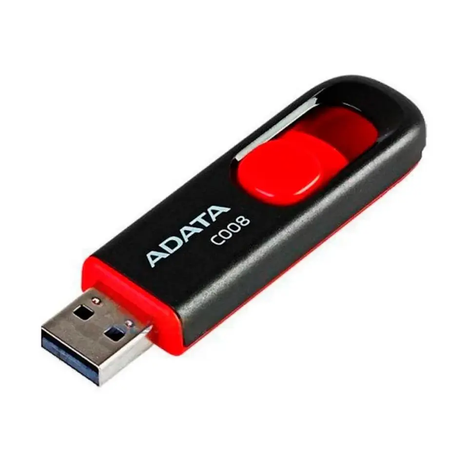 Pendrive 64GB Adata C008 Usb Negro/Rojo Classic 4