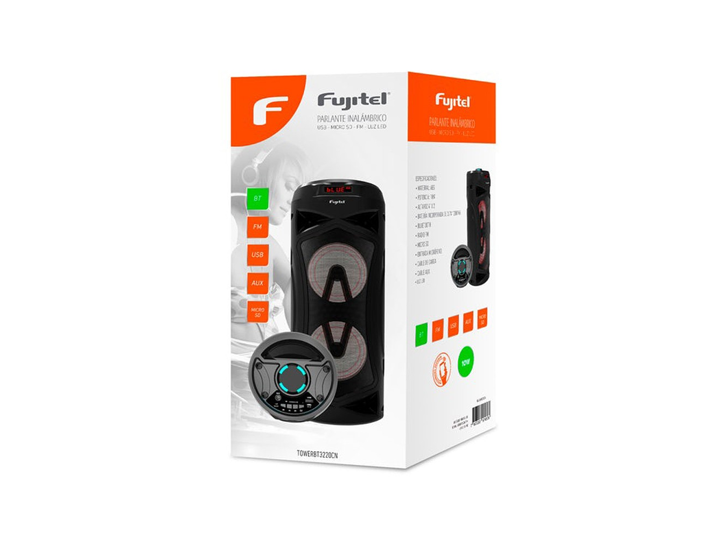 Parlante Fujitel Bluetooth 4x2 10w 2