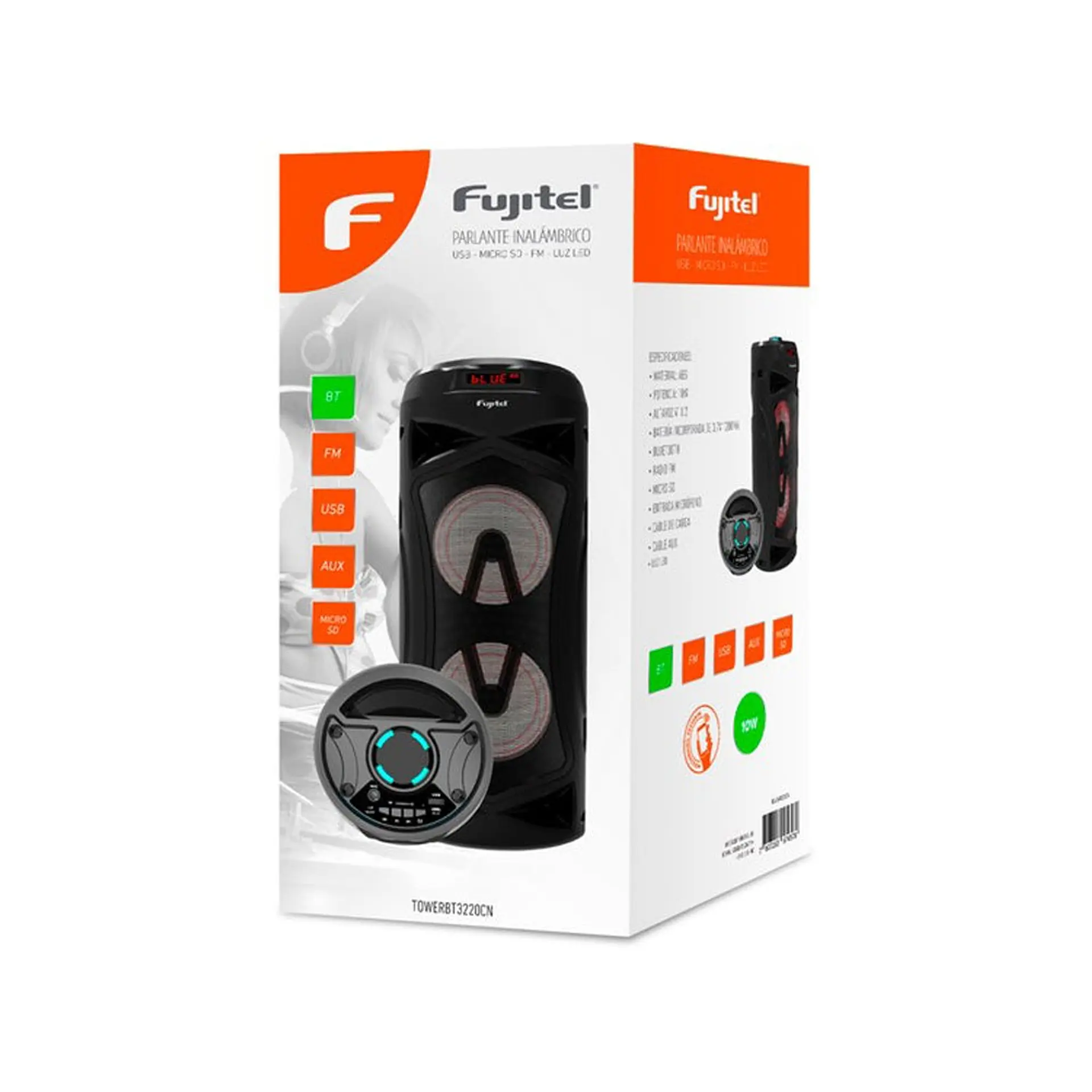 Parlante Fujitel Bluetooth 4x2 10w 2