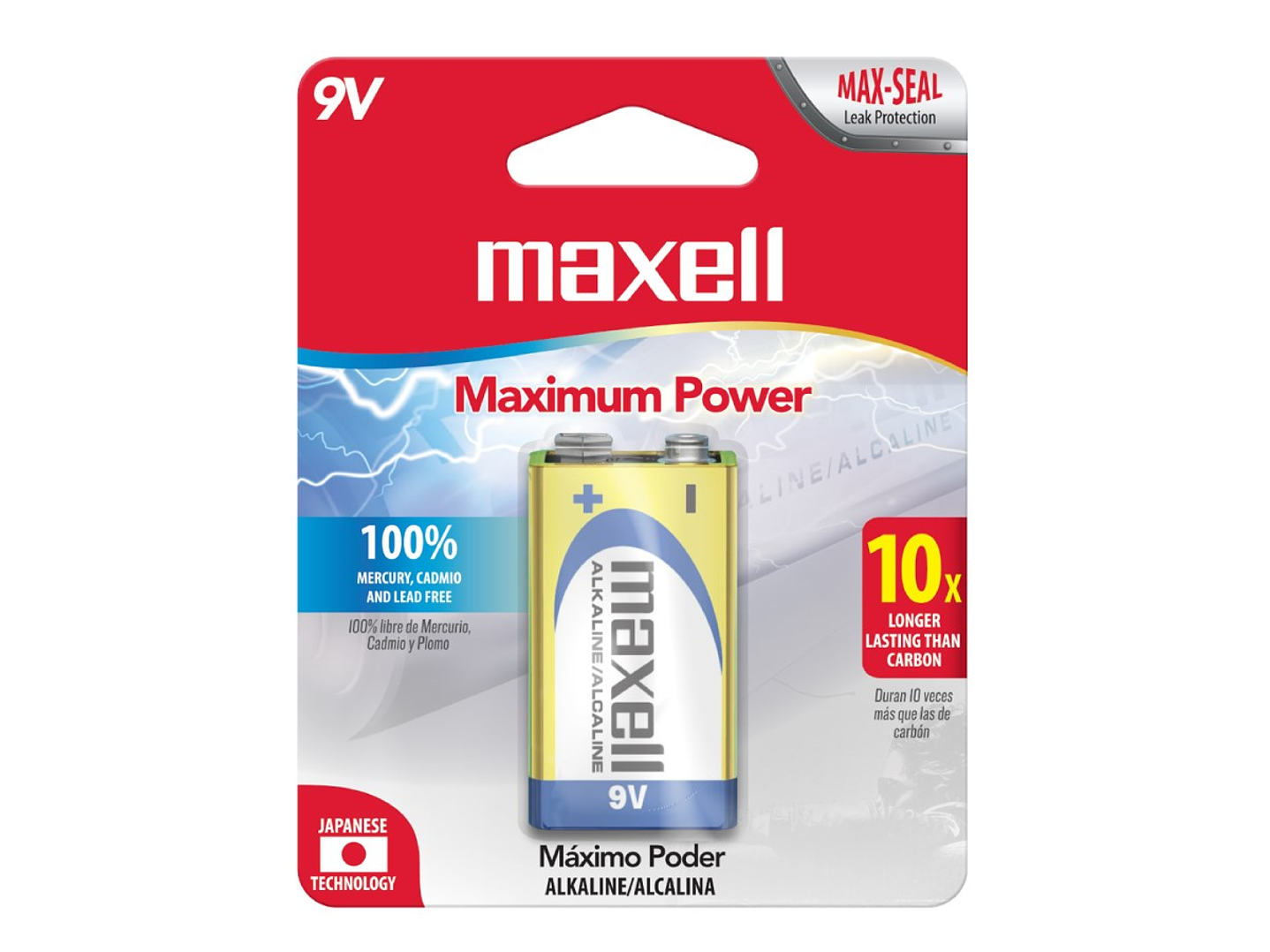 Bateria 9v Maxell Alcalina 1