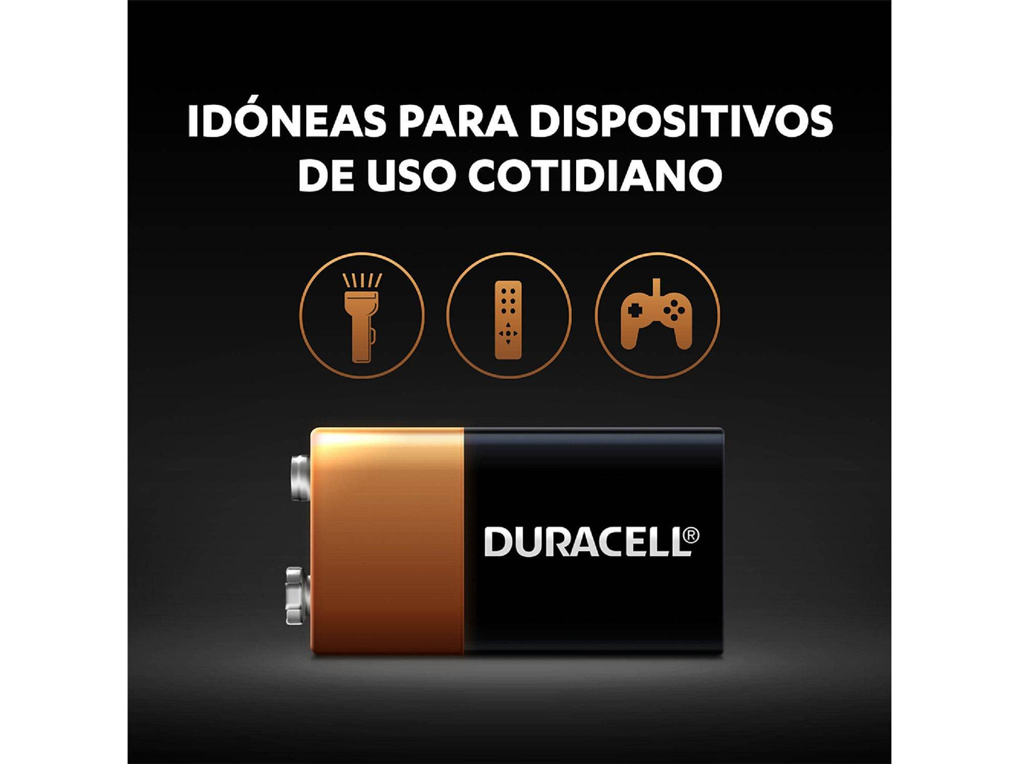 Bateria 9v Duracell Alcalina 3