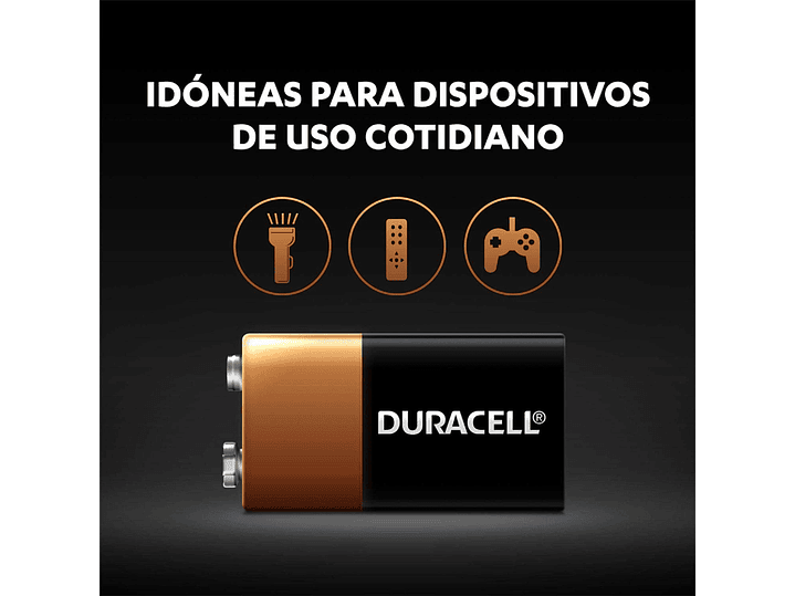 Bateria 9v Duracell Alcalina 3