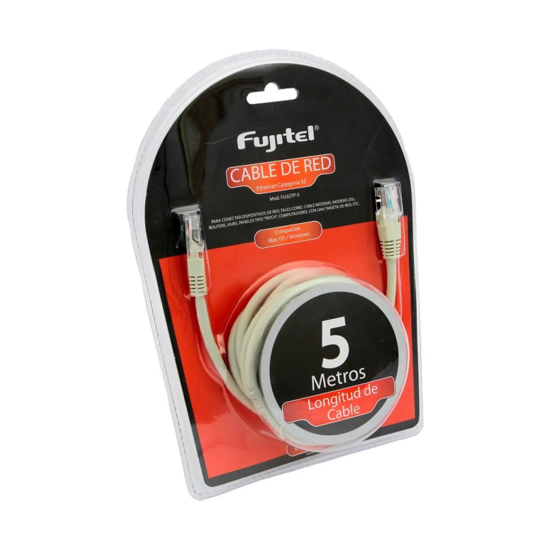 Cable de Red 5 Metros Upt Cat 5e Fujitel 2