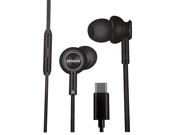 Audifonos Aiwa I30TC In-Ear Tipo C Negro 1