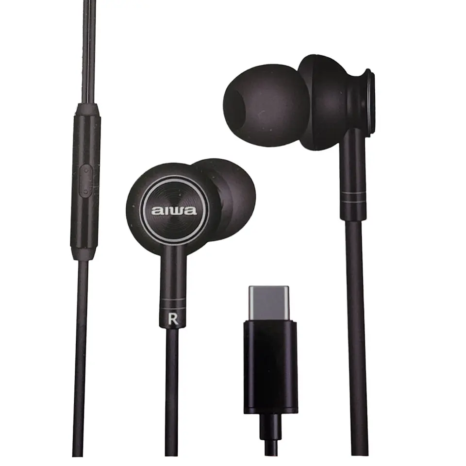 Audifonos Aiwa I30TC In-Ear Tipo C Negro 1