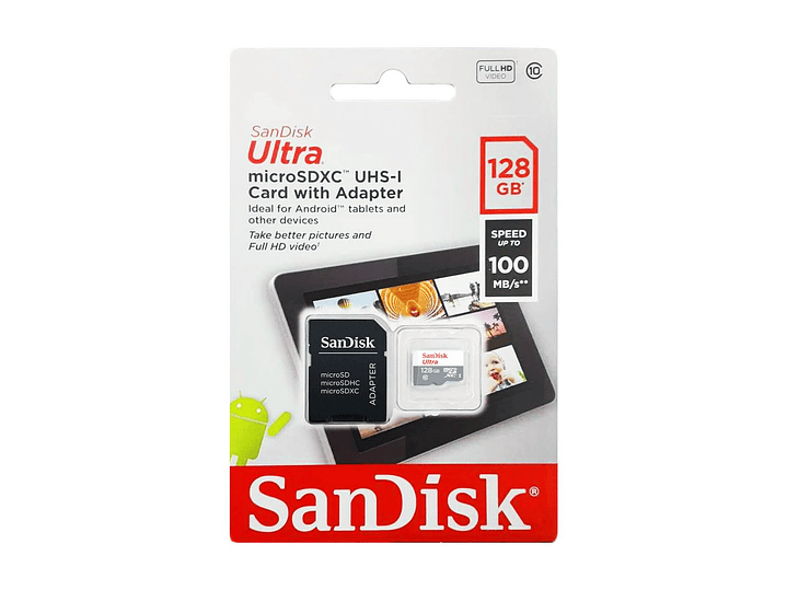 Tarjeta Memoria Micro SD XC 128 GB Sandisk 1