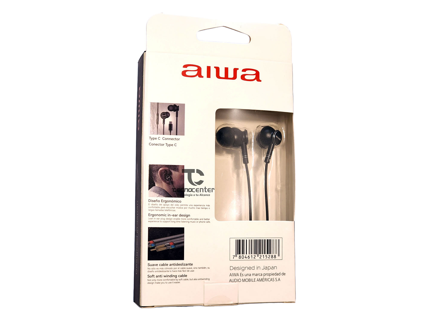 Audifonos Aiwa I30TC In-Ear Tipo C Negro 3