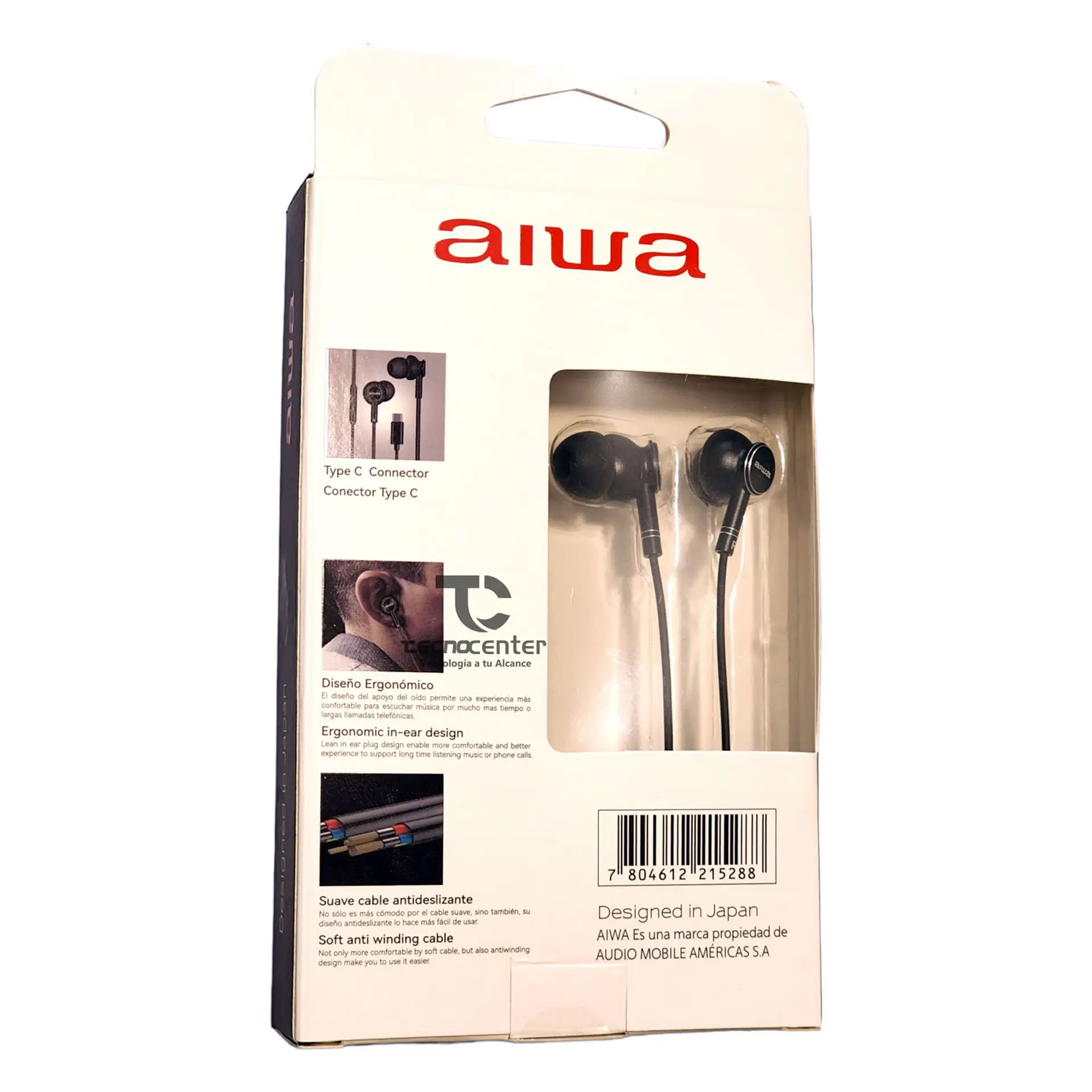 Audifonos Aiwa I30TC In-Ear Tipo C Negro 3