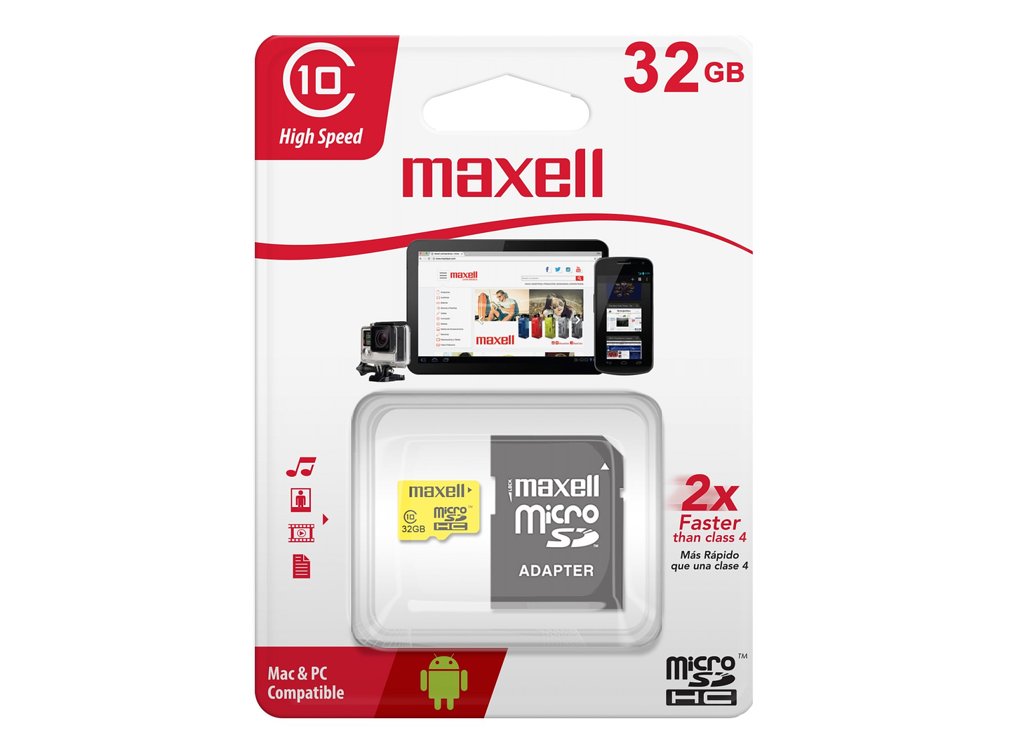 Tarjeta Memoria Micro SD HC 32GB Maxell 1