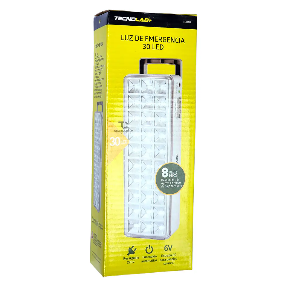 Lampara de emergencia 30 Led Tecnolab Recargable 2