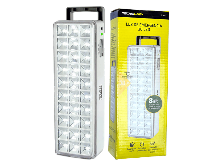 Lampara de emergencia 30 Led Tecnolab Recargable 3