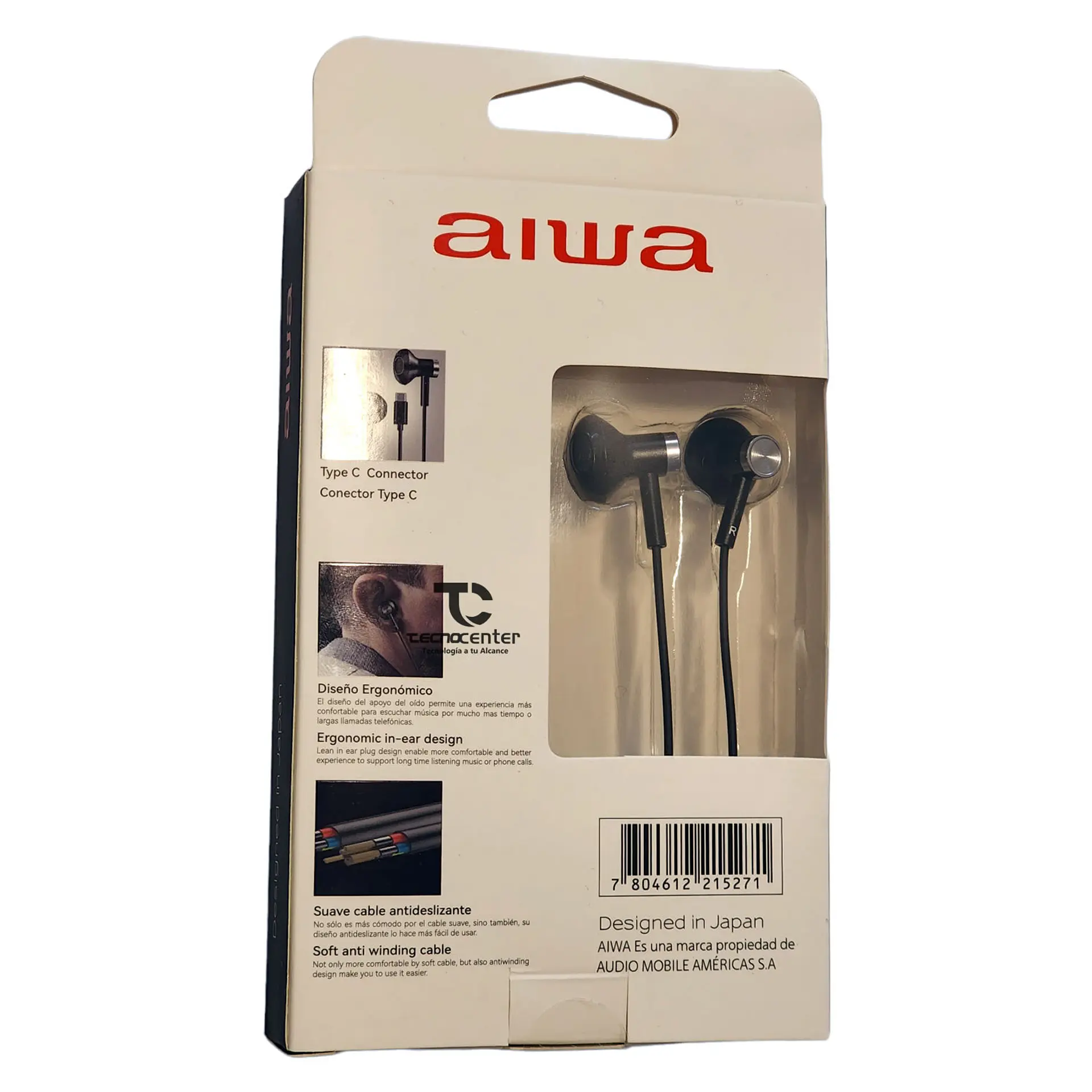 Audifonos Aiwa I60TC In-Ear Tipo C Negro 3