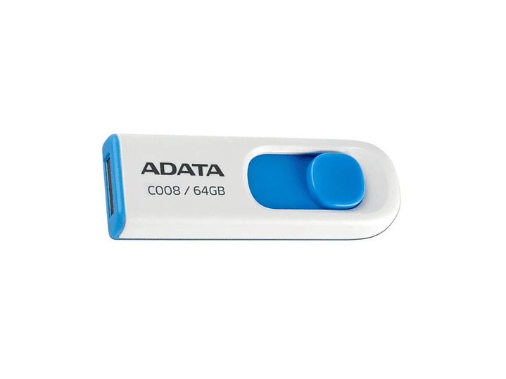 Pendrive 64GB Adata C008 Usb Blanco/Azul Classic 1