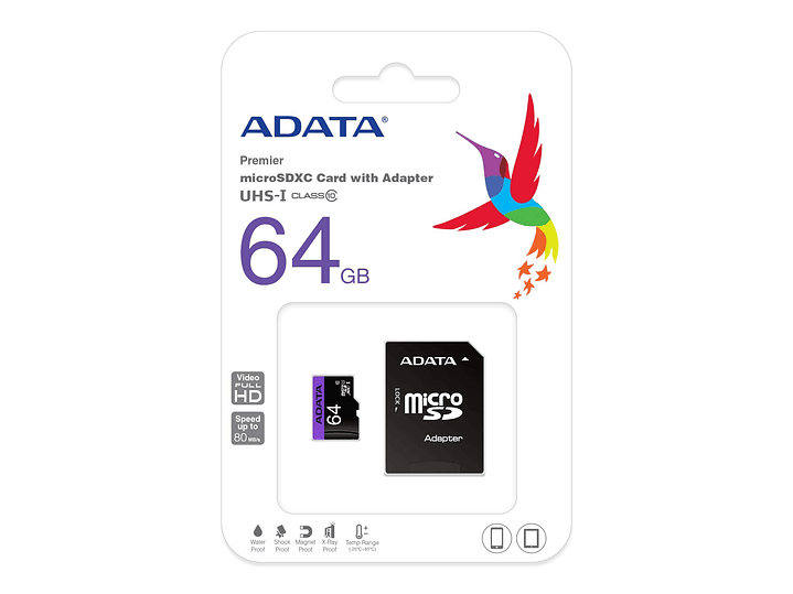 Tarjeta Memoria Micro SD XC 64GB Adata 1
