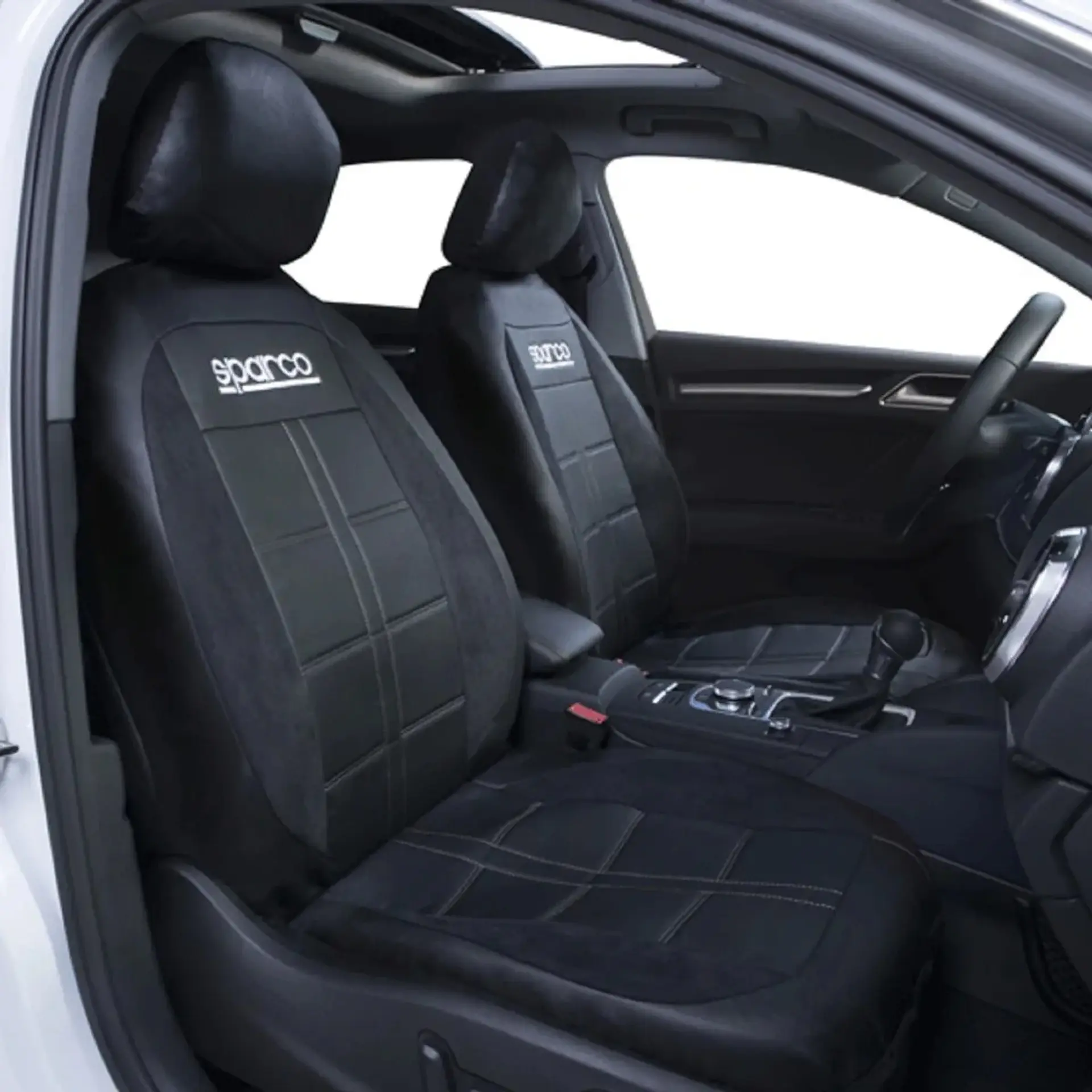 Fundas Cubre Asiento Sparco Ecocuero Negro 405BK 2