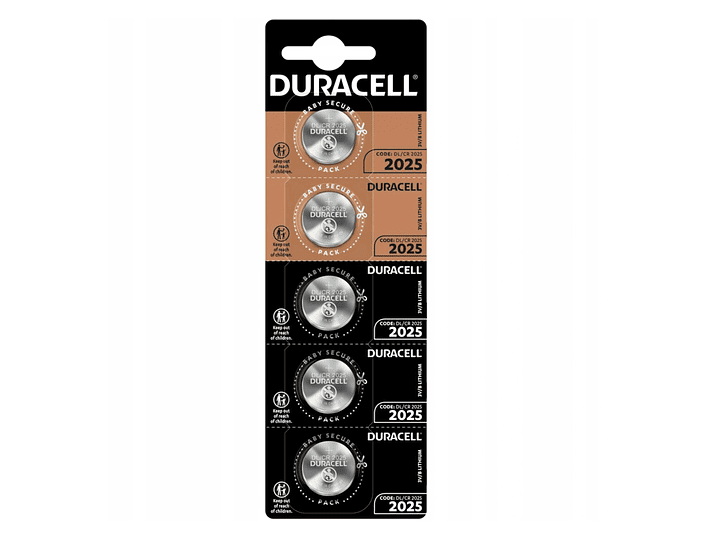 Pack 5 Pilas Cr 2025 Duracell Lithium 1