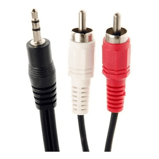 Cable Audio Plug 3.5 a 2 RCA 3 Metros IRT