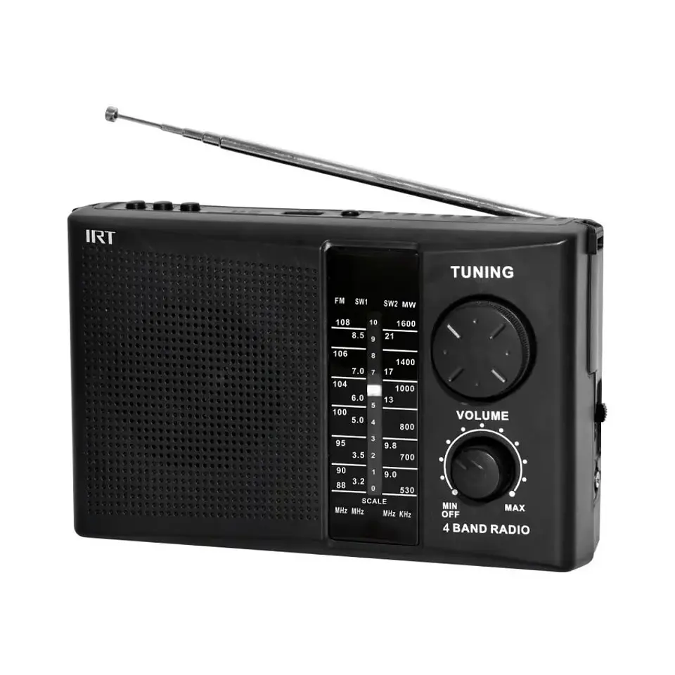 Radio Portatil IRT Fm/am/tv/sw 4 bandas negra 1