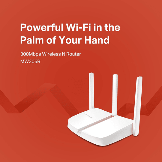 Router Wifi Inalambrico 300mbps Mercusys 3 Antenas