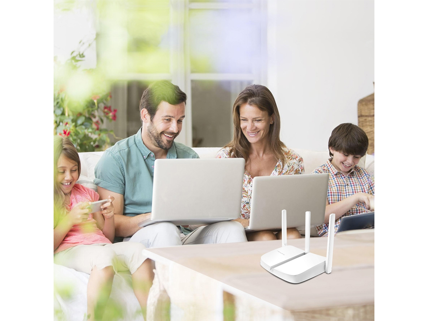 Router Wifi Inalambrico 300mbps Mercusys 3 Antenas 5