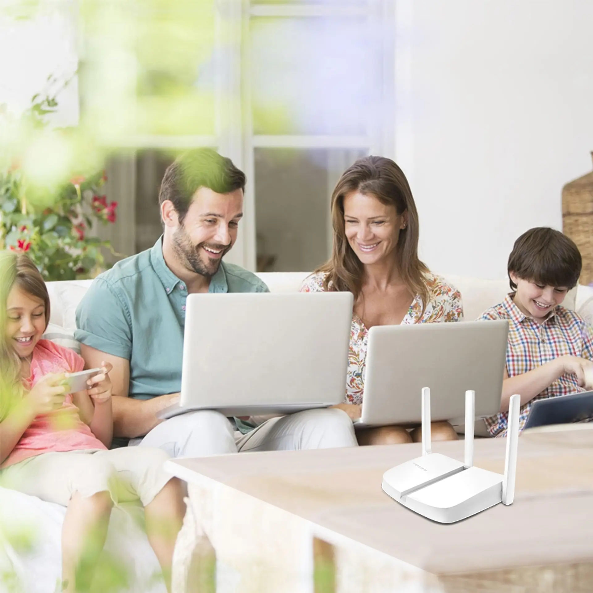 Router Wifi Inalambrico 300mbps Mercusys 3 Antenas 5