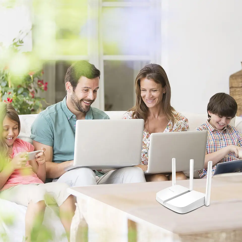 Router Wifi Inalambrico 300mbps Mercusys 3 Antenas 5