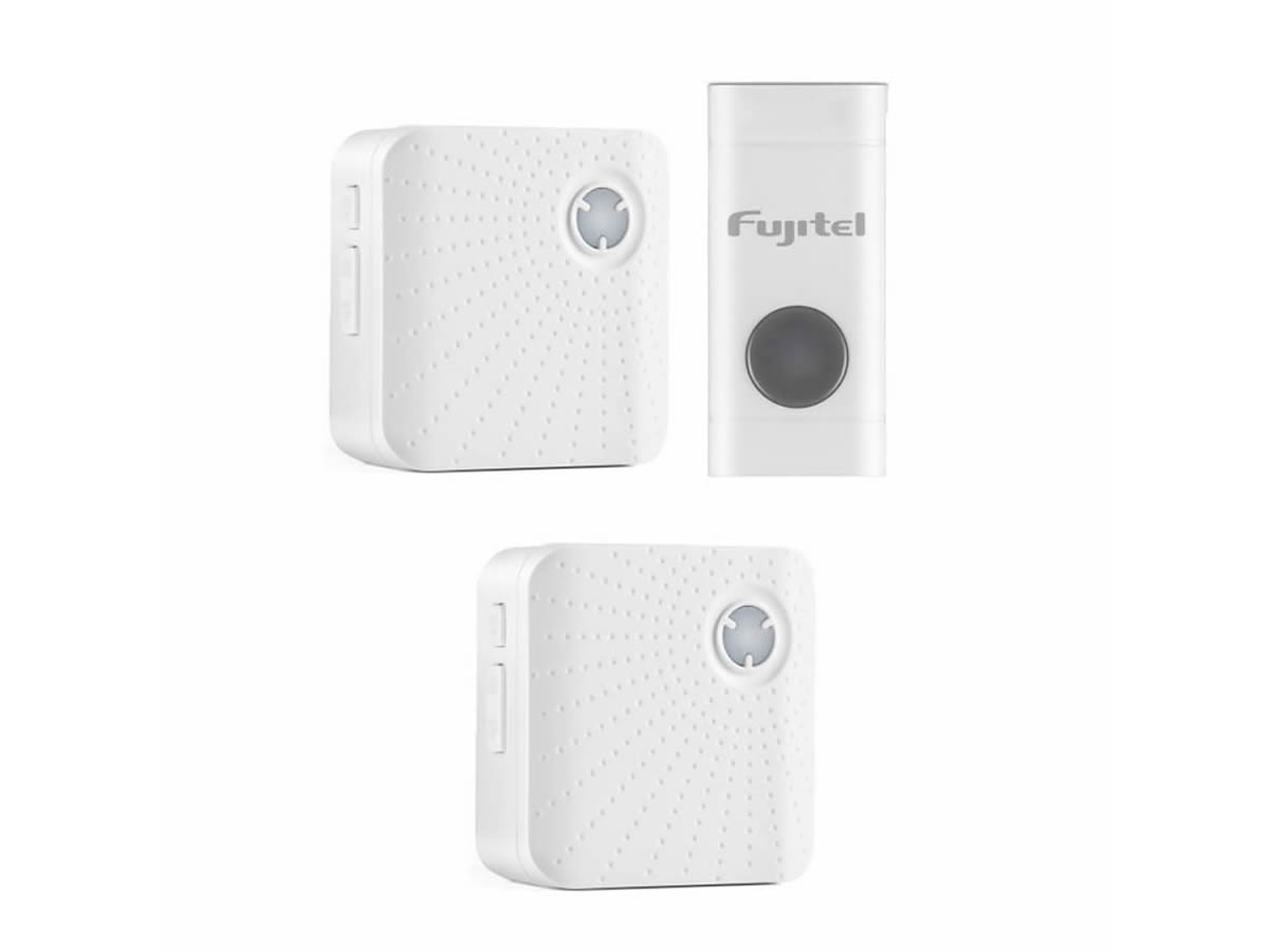 Timbre Inalambrico Doble Fujitel 70m Blanco 1