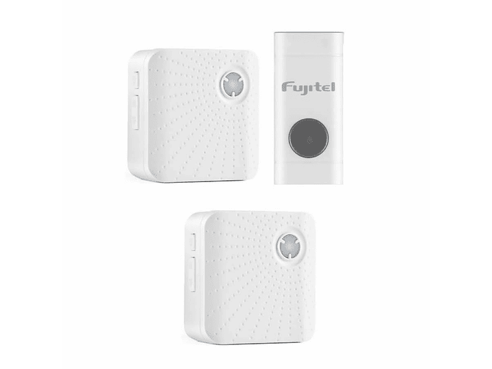 Timbre Inalambrico Doble Fujitel 70m Blanco 1