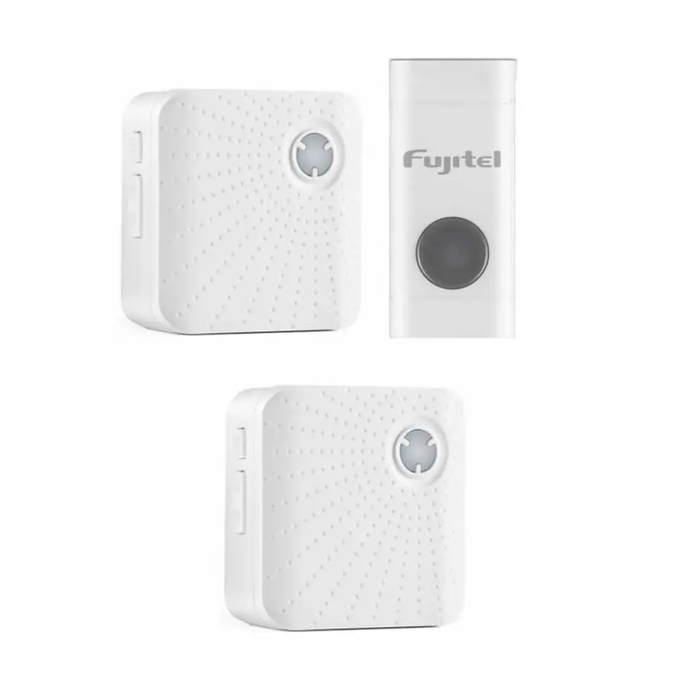 Timbre Inalambrico Doble Fujitel 70m Blanco 1