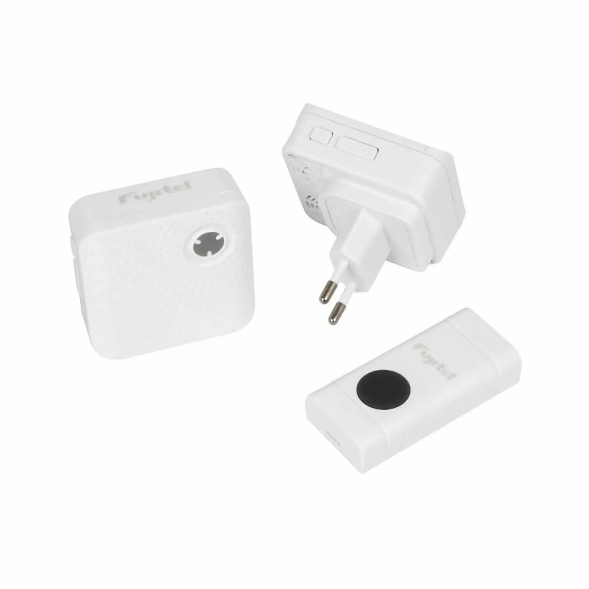 Timbre Inalambrico Doble Fujitel 70m Blanco 2