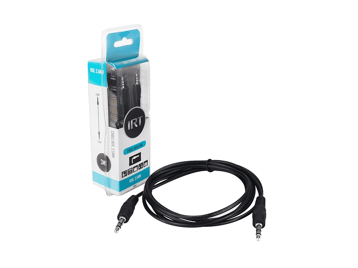 Cable Auxiliar 3mt Jack 3.5 Plug IRT 1