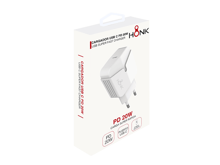 Cargador Pared Usb Tipo C Honk PD 20w 2
