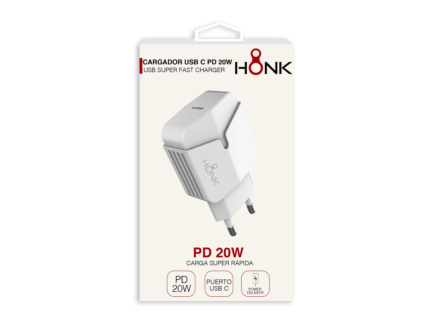 Cargador Pared Usb Tipo C Honk PD 20w 3