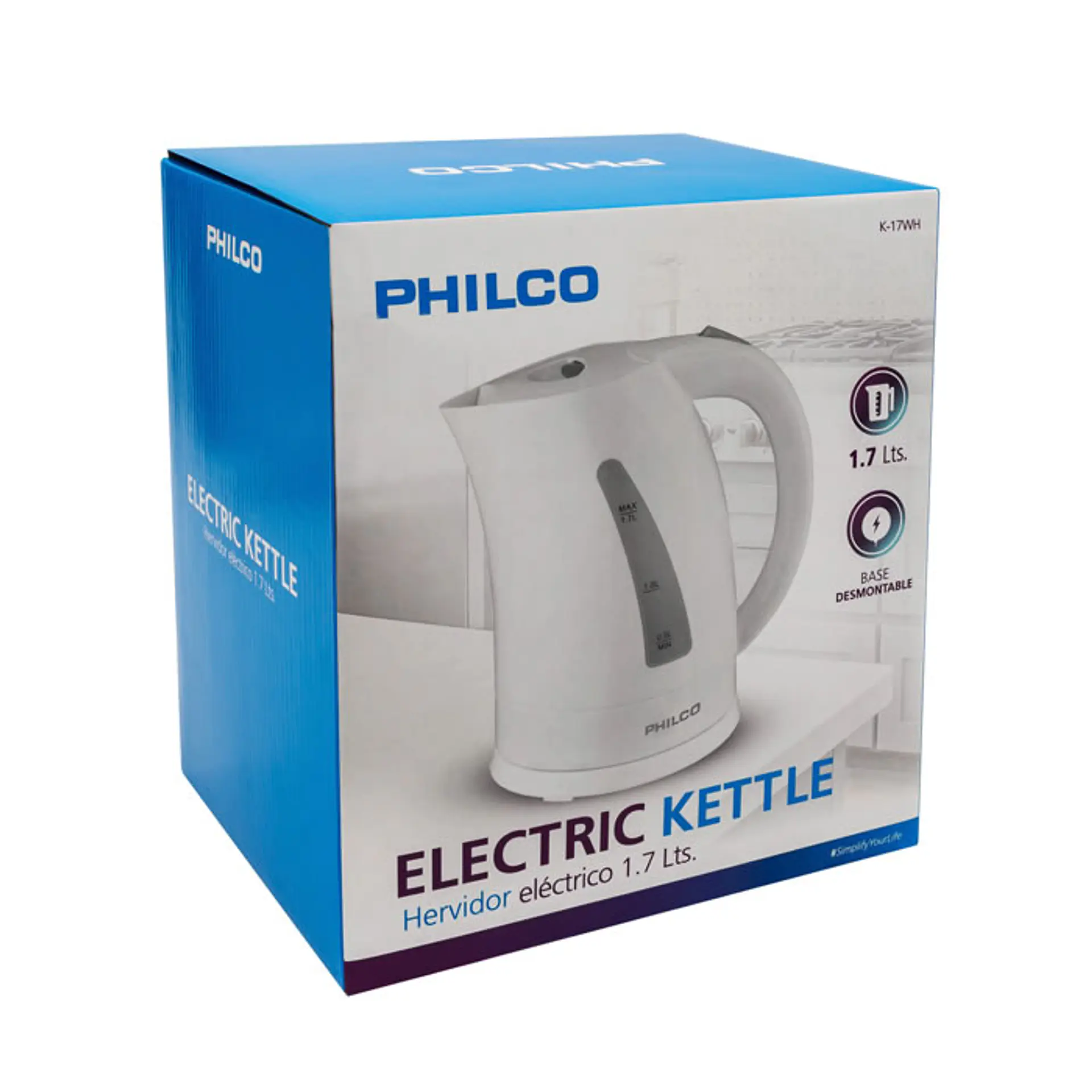 Hervidor Electrico Philco 1.7L Blanco 2