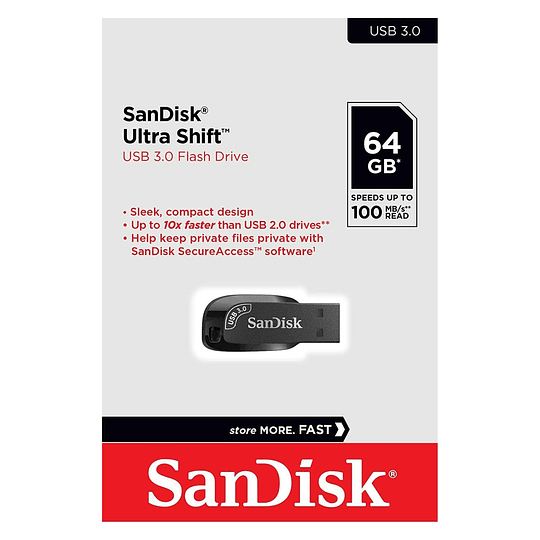 Pendrive 64GB SanDisk Ultra Shift USB 3.0
