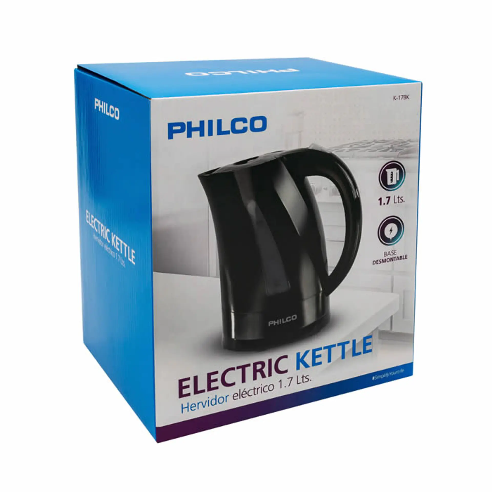 Hervidor Electrico Philco 1.7L Negro 2