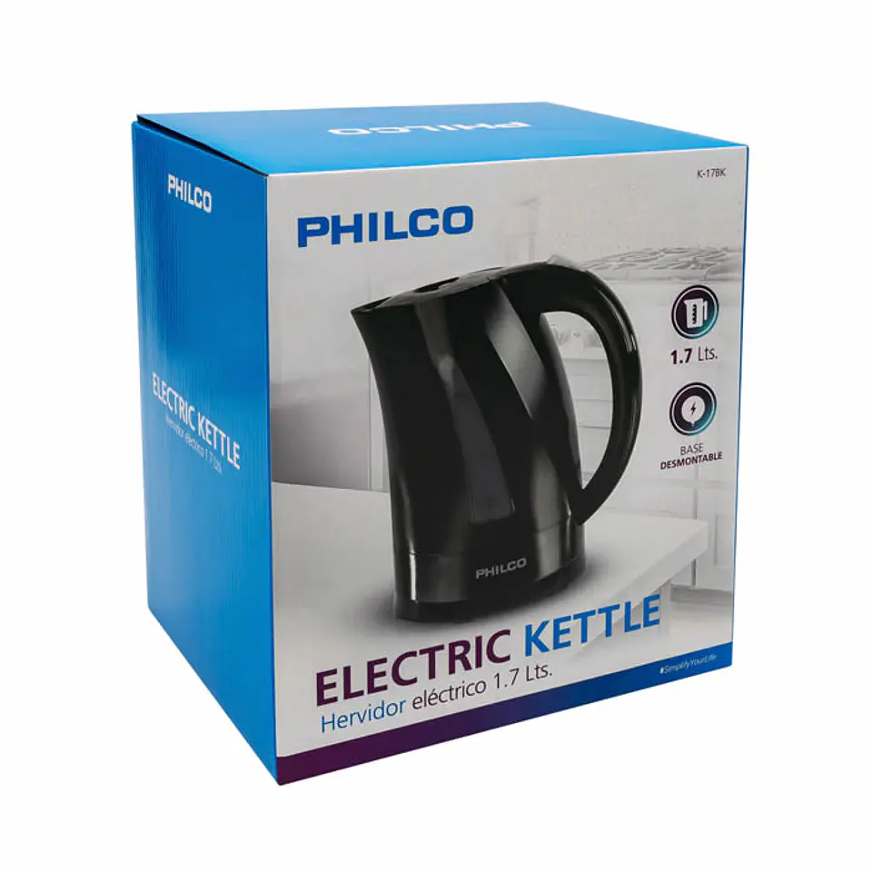 Hervidor Electrico Philco 1.7L Negro 2