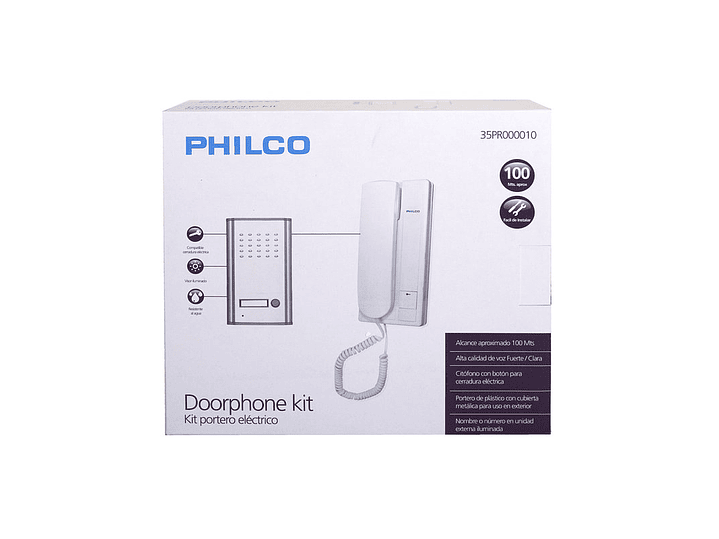 Kit Portero Electrico + Citofono Philco PR10 2