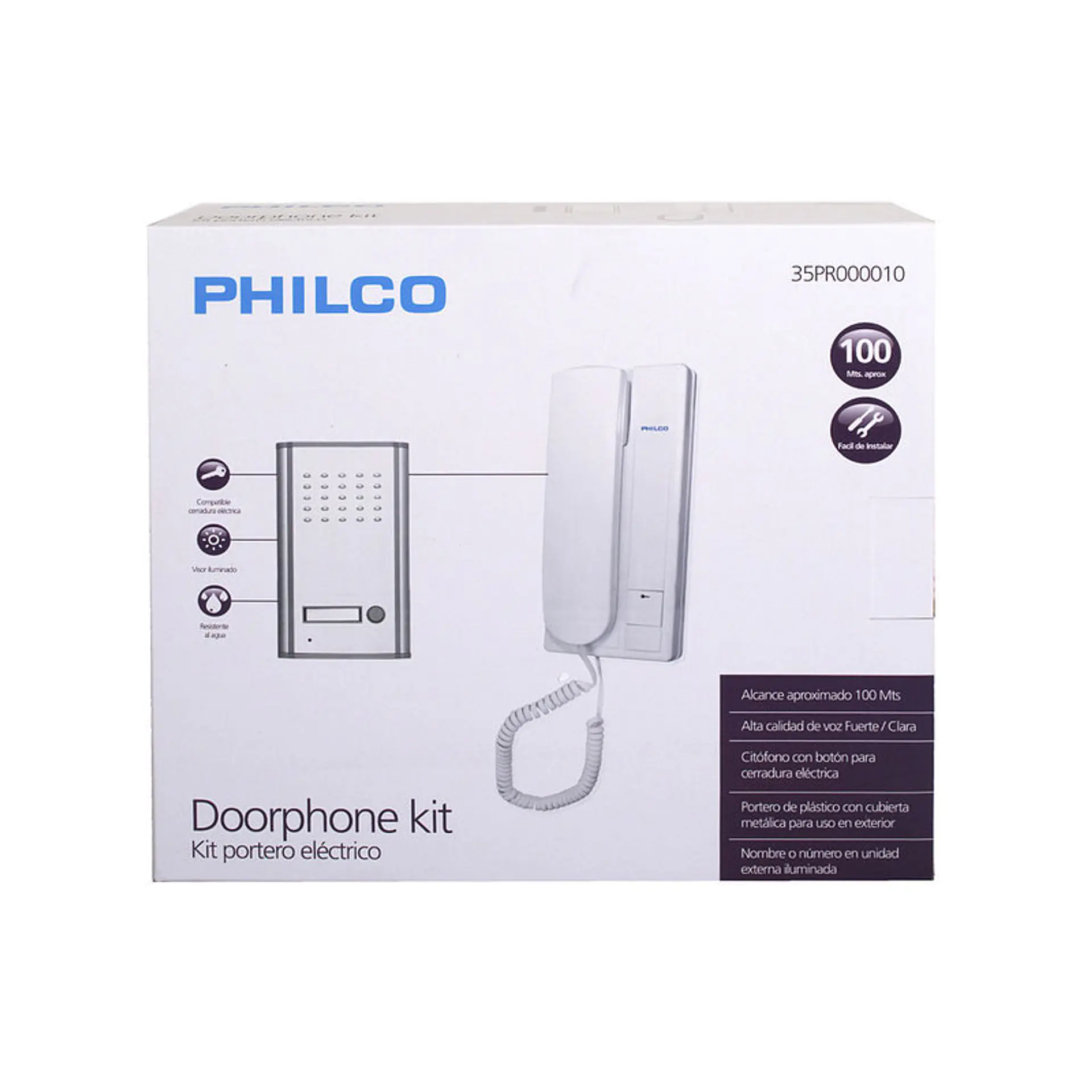 Kit Portero Electrico + Citofono Philco PR10 2