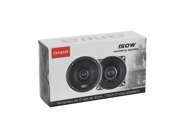 Parlantes Auto 10cm 2 Vías 150 Watts Aiwa Aws-1065p 2