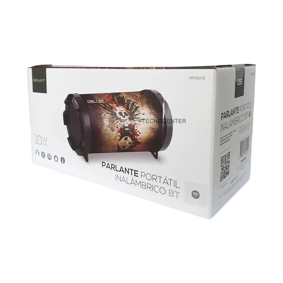 Parlante Mini Bazooka Portable Bt Rock Dblue 10w 2