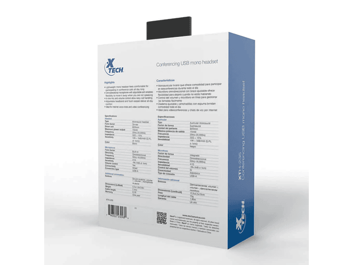 Auricular Monoaural Usb Conferencias XTech XTH-235 5