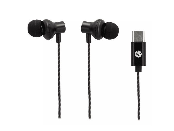 Audifonos Hp In-ear Dhh-1127 Usb-C Negro 1